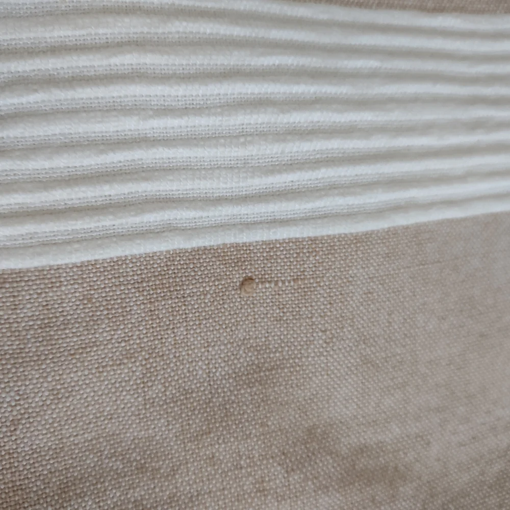 Cotton textured stripes shower curtain
